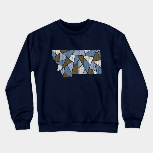 Montana Mosaic - Glacial Runoff Crewneck Sweatshirt by dSyndicate